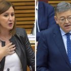 María José Catalá y Ximo Puig en la sesión de control