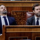 Abascal, este jueves en el Congreso, con gesto pensativo.