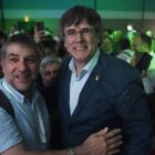 Carles Puigdemont durante un congreso de Junts en Francia.