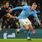 Earling Haaland, en el partido de la FA Cup que el City disputó este fin de semana ante el Burnley.