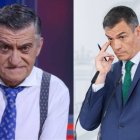 El presentador de El Intermedio, el gran Wyoming, y el presidente del Gobierno, Pedro Sánchez.