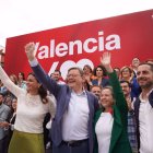 Sandra Gómez, candidata a la alcaldía de Valencia, Ximo Puig, candidato a la Generalitat, Nadia Calviño, vicepresidenta del Gobierno y Carlos Fernández Bielsa, candidato a la alcaldía de Mislata - SOCIALISTES VALENCIANS