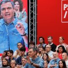 Pedro Sánchez participa en un reciente mitin del PSOE en Fuenlabrada (Madrid)