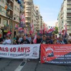 Manifestación de conductores de la EMT de Valencia.