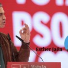 El presidente del Gobierno, Pedro Sánchez, durante un mitin del PSOE.