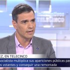 Pedro Sánchez en Informativos Telecinco.