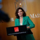 Isabel Díaz Ayuso en la Asamblea de Madrid