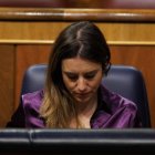 La ministra de Igualdad, Irene Montero, durante una sesión de control al Gobierno, en el Congreso de los Diputados.