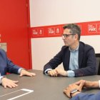 José Vélez, candidato del PSOE en Murcia, con Bolaños