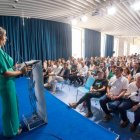 Gema Amor, presidente de Alicante Gastronómica, en un momento de la presentación de la V Edición.