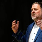 Oriol Junqueras, en un mitin de ERC esta semana.