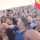 Momento de la llegada de Abascal a la Marina de Valencia