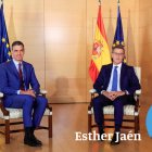 Pedro Sánchez junto a Alberto Núñez Feijóo