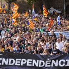 Cientos de personas en la manifestación de la Diada del año pasado en Barcelona