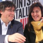 Puigdemont con Laura Borràs