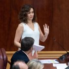 Isabel Díaz Ayuso durante el primer pleno en la Asamblea de Madrid de este curso político.