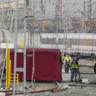 Imagen del tren en el que se halló el cuerpo de Álvaro Prieto en la estación de Santa Justa, Sevilla.