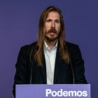 El portavoz de Podemos,  Pablo Fernández