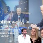 Al fondo de la imagen se ven al ministro Bolaños junto al 'popular' González Pons con Reynders