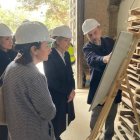 La consellera de Justicia, Elisa Nuñez en la visita de las obras de rehabilitación.