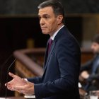 Pedro Sánchez en su discurso de investidura