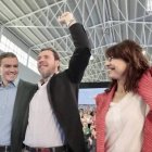 Óscar Puente y Ana Redondo con Pedro Sánchez