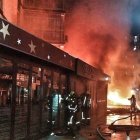 El restaurante incendiado en Benidorm.