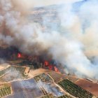 Imagen aérea del incendio de Vilamarxant.