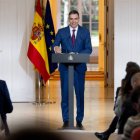 Pedro Sánchez en su balance de fin de año