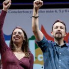 Irene Montero con Pablo Iglesias