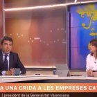 El presidente Carlos Mazón en la entrevista de TV3.