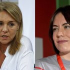 La vicepresidenta y consellera Susana Camarero a la izquierda y la ministra de Ciencia Diana Morant a la derecha.