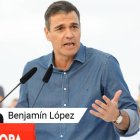 Pedro Sánchez, en un mitin este domingo