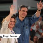 Pedro Sánchez junto a Teresa Ribera, la candidata del PSOE al 9J