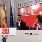 Carlos Fernández Bielsa durante la rueda de prensa del PSPV-PSEO en la Diputación