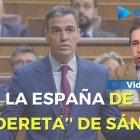 Al fondo de la imagen se ve a Pedro Sánchez, presidente del Gobierno