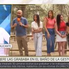 Momento en el que Ana Rosa Quintana se enfada porque ve al reportero de Sonsóles Ónega en la misma entrevista que su programa.