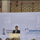 El presidente de la Generalitat, Carlos Mazón, en la presentación del Plan Simplifica.