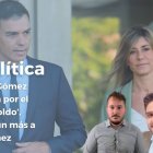 Al fondo de la imagen se ve a Pedro Sánchez junto a Begoña Gómez