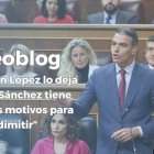 Al fondo de la imagen se ve a Pedro Sánchez, presidente del Gobierno