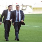 Xavi y Laporta, en una imagen de archivo