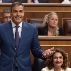 Pedro Sánchez en la sesión de control al Gobierno