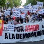 Manifestación en apoyo a Sánchez