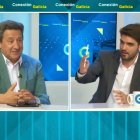 Los periodistas Javier Casqueiro y Hugo Pereira en el debate de 'Conexión Galicia' de la TVG