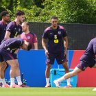 Jude Bellingham, en un entrenamiento con Inglaterra.