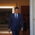 El presidente del Gobierno, Pedro Sánchez, en Moncloa.