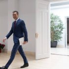 Pedro Sánchez, este martes en Moncloa tras su balance.