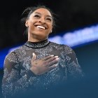 Simone Biles, durante su primera participación en los Juegos Olímpicos de París.