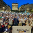 Protesta de venezolanos en la plaza de la Virgen de Valencia