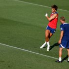 Joao Felix, en un entrenamiento del Atlético